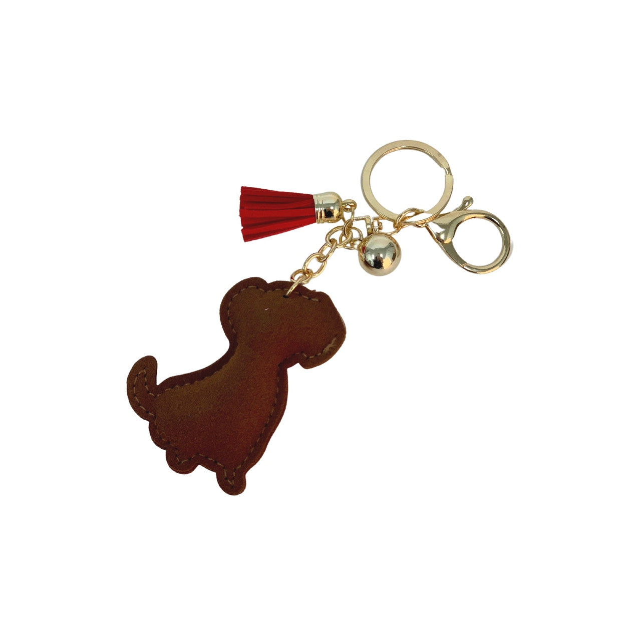 Bling Crystal Dog Tassel Keychain -