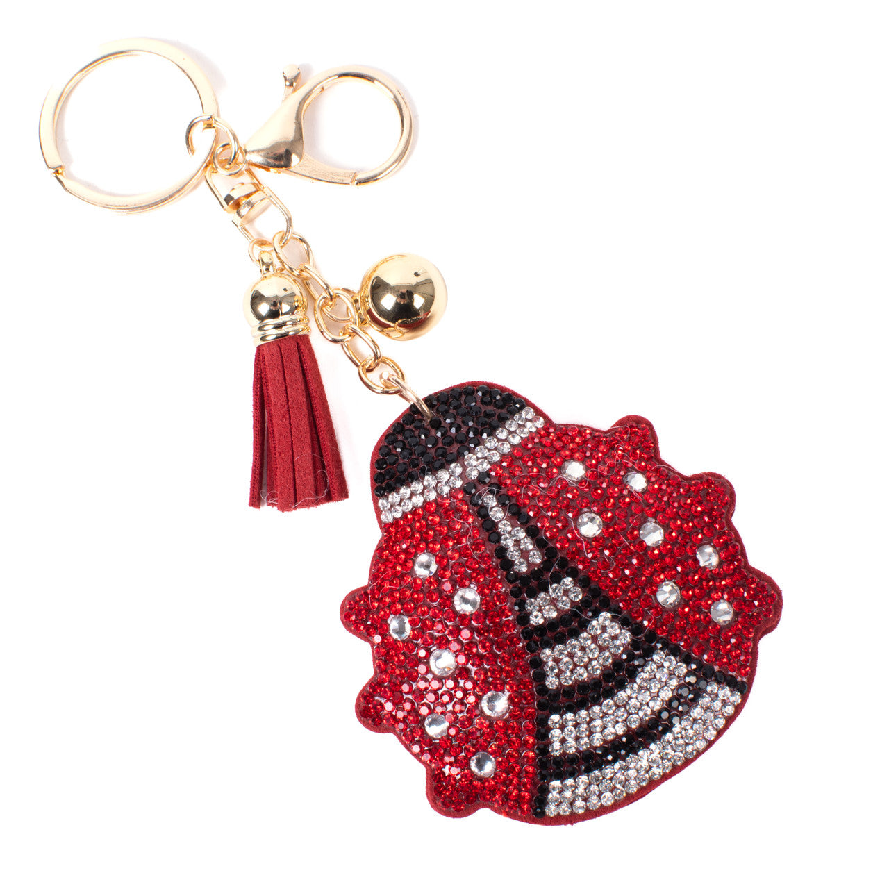 Bling Crystal Rhinestone Ladybug Keychain-