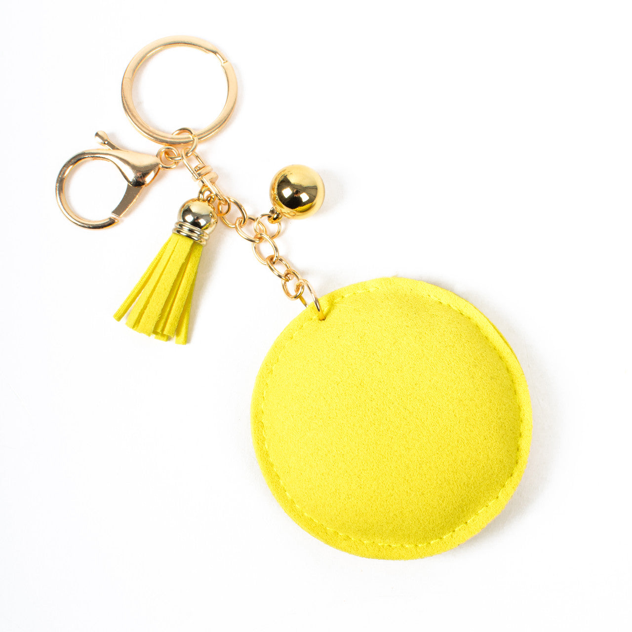 Gold Bling Crystal Baseball Sport Tassel Keychain Unisex