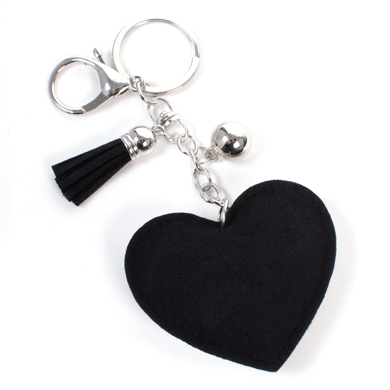 Bling Crystal Blessed Heart Tassel Keychain