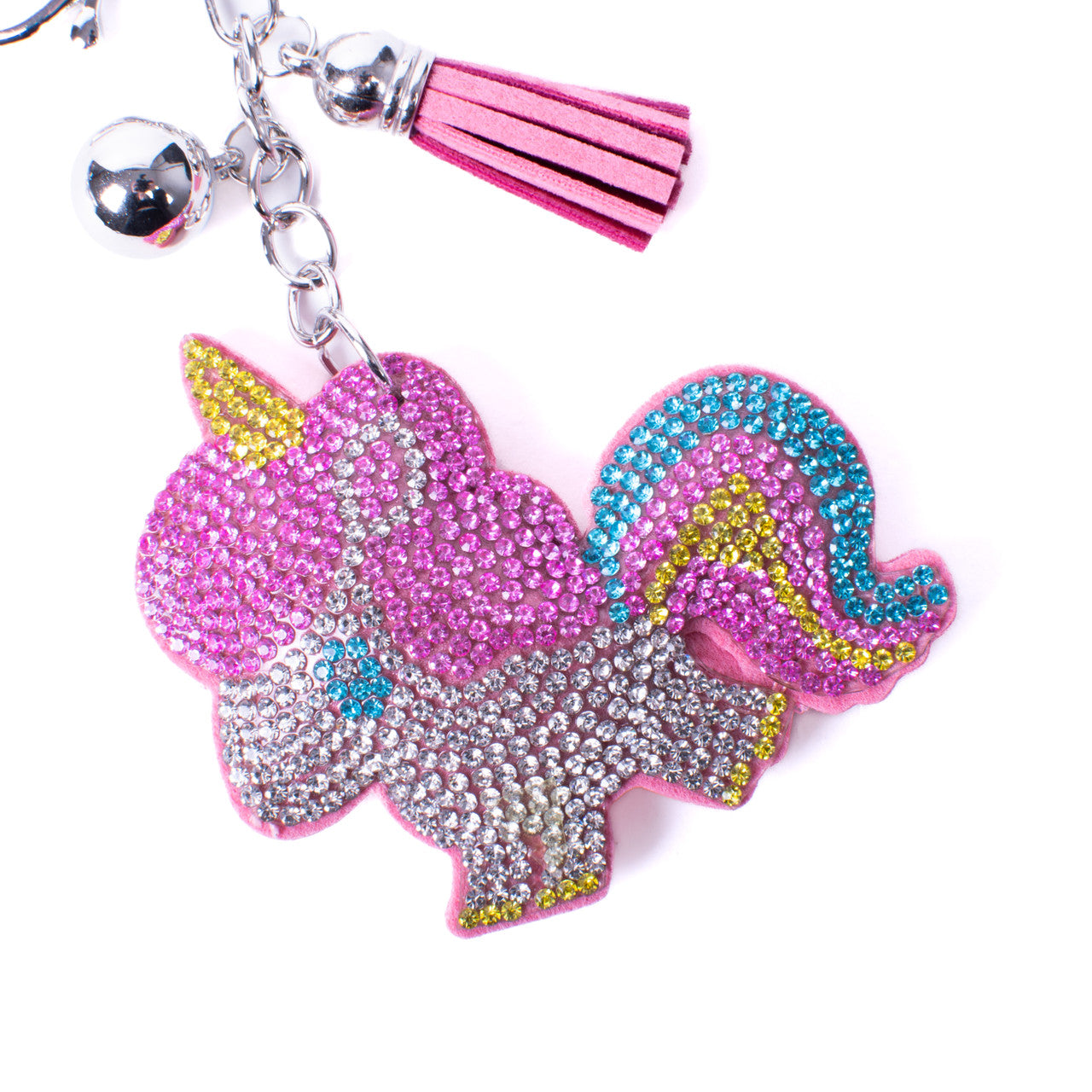 Bling Crystal Rhinestone Cartoon Unicorn Keychain-