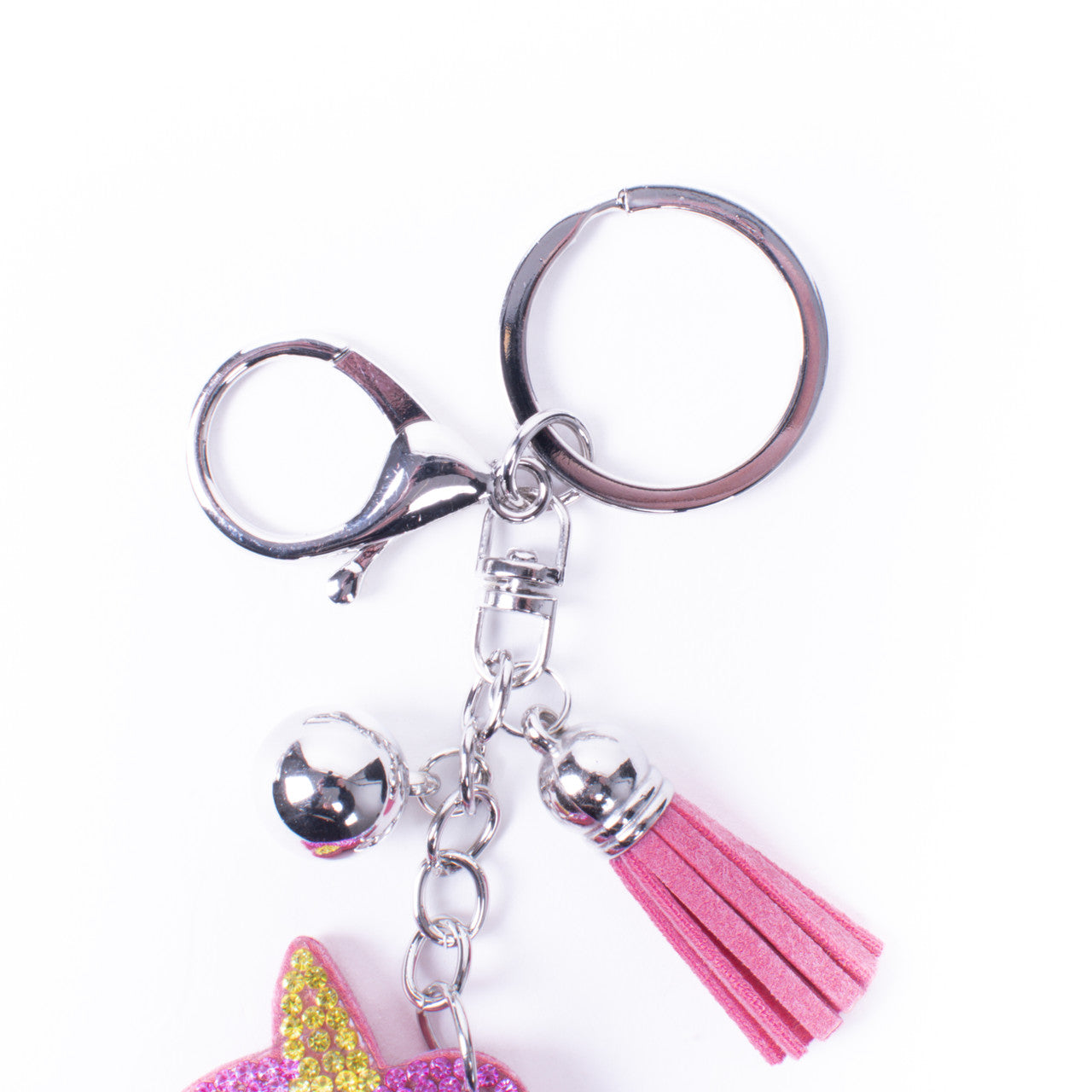 Bling Crystal Rhinestone Cartoon Unicorn Keychain-