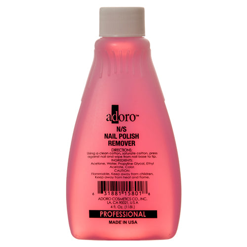 Adoro Non Acetone Nail Polish Remover Pink - 4oz.