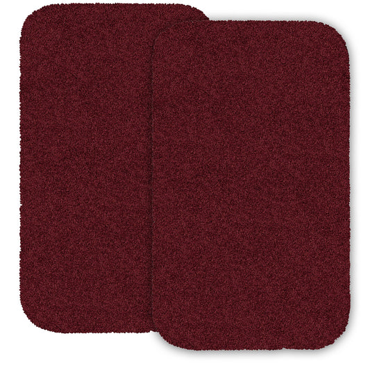 Basic 2 Piece Bath Rug Set, 19.5" x 32" & 19.5" x 32", Merlot. By Mainstays