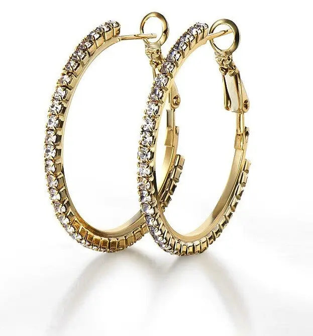 Austrian Crystal Hoop Earrings - FS GIFTS