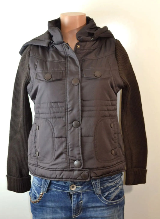 dollhouse:Women's Zip-Front With/Snap Placket & zip Off Hood Jacket, - FS GIFTS