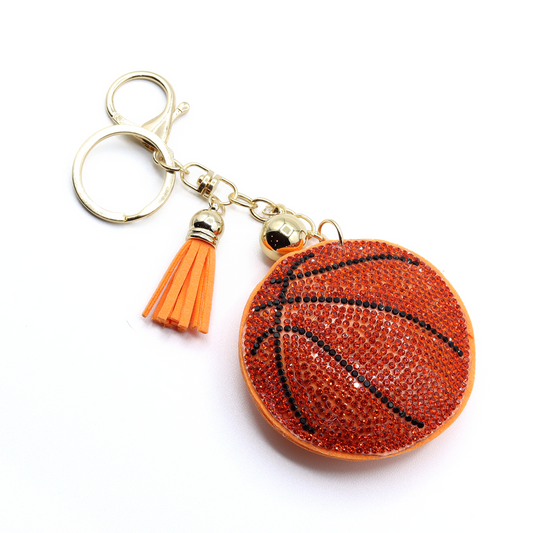 Bling Crystal Basketball Sport Keychain Unisex