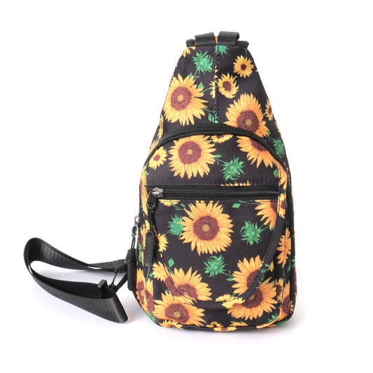 Novelty Sunflower Sling Bag Crossbody Backpack-By Westend