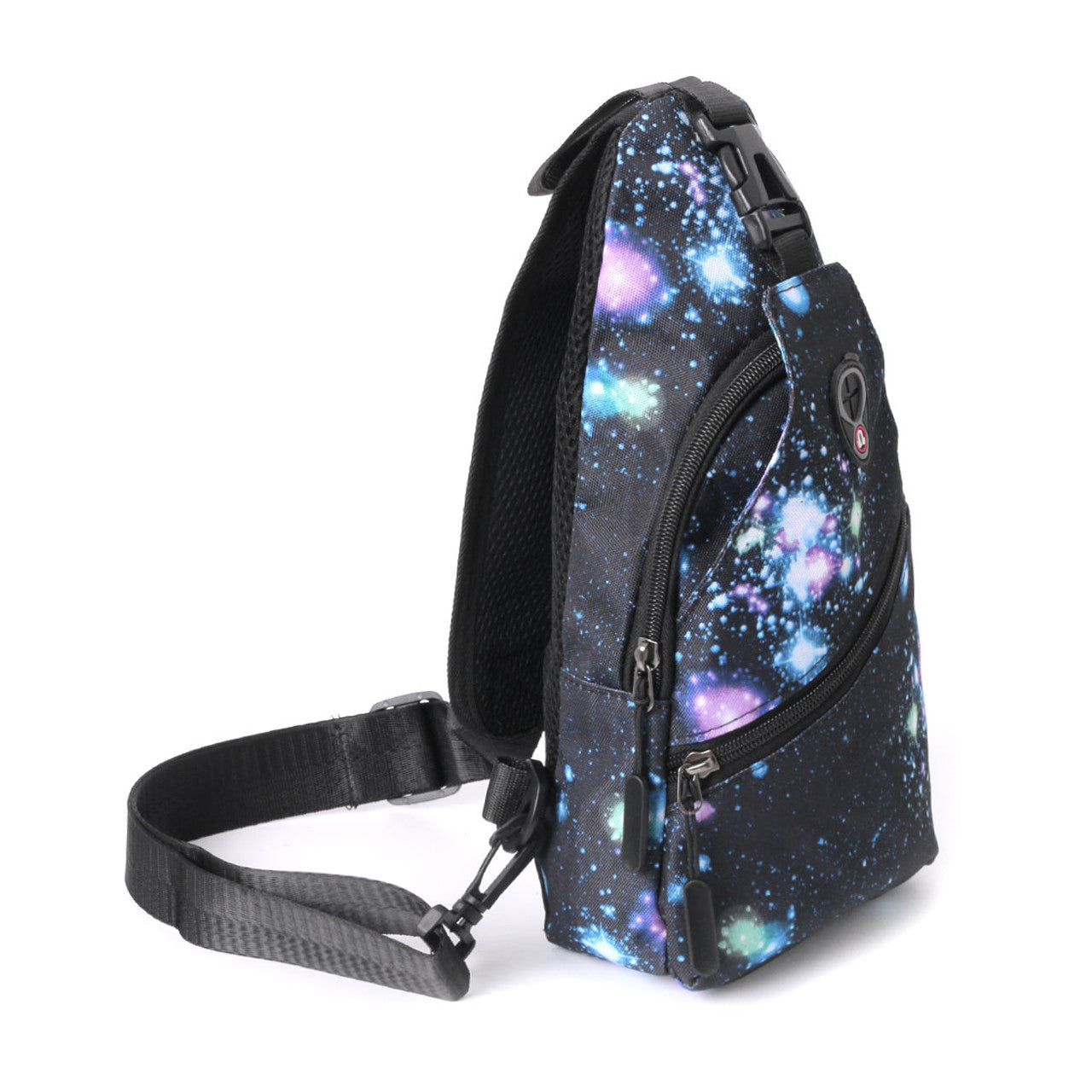 Novelty Sport Black Galaxy Sling Bag Crossbody Backpack-By Westend