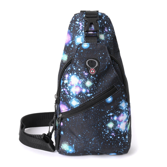 Novelty Sport Black Galaxy Sling Bag Crossbody Backpack-By Westend