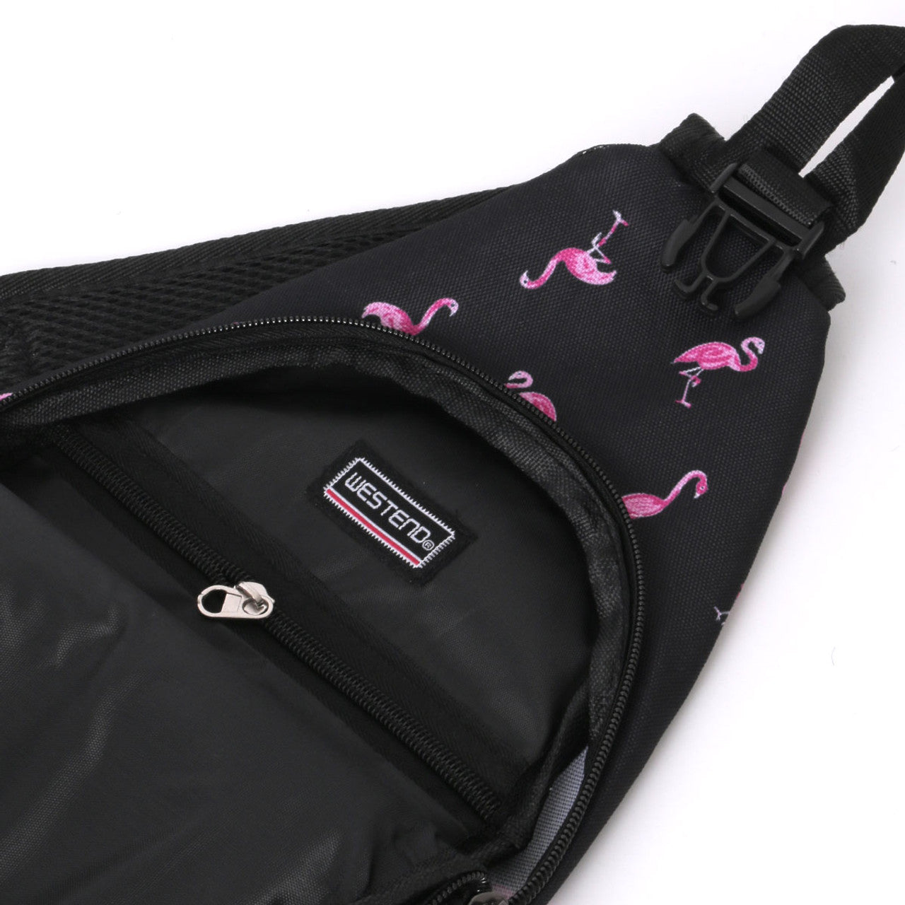 Novelty Sport Black Flamingo Sling Bag Crossbody-By Westend