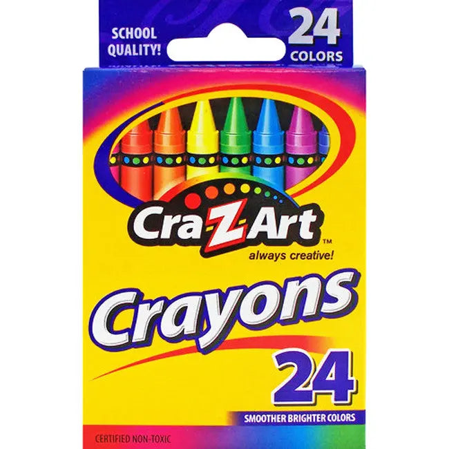 Cra-Z-Art 24 Count Smoother Brighter Colors Crayons - FS GIFTS