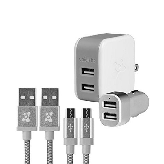 UbioLabs Premium Mobile Charging Kit Micro USB Cables - FS GIFTS