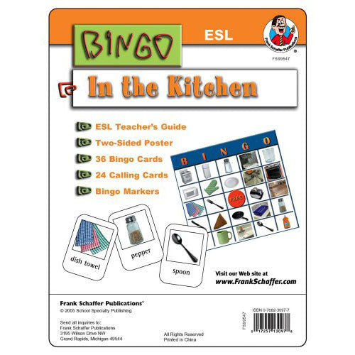 In The Kitchen ESL Bingo Game Kit - FS GIFTS