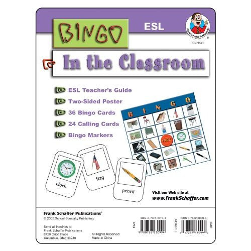 In The Classroom ESL Bingo Game Kit - FS GIFTS