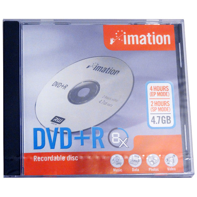 Imation 8X DVD+R 4.7GB Recordable Disc With Case -10 Pack - FS GIFTS