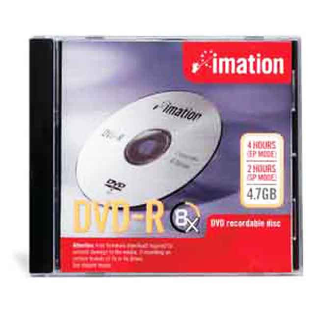 Imation 8X DVD-R 4.7GB Recordable Disc With Case -10 Pack - FS GIFTS