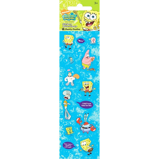 SpongeBob Squarepants 16 Count Stickers Sixteen Sheets Per Pack - FS GIFTS