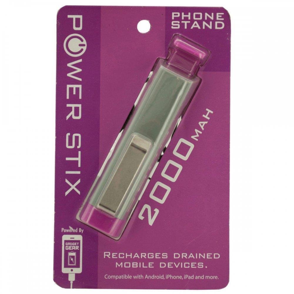 Pink Power Stix Power Bank with Pull-Out Phone Stand - FS GIFTS