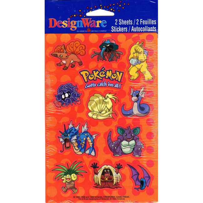 DesignWare Pokemon Stickers 2 Sheets 24 Stickers per Pack - FS GIFTS