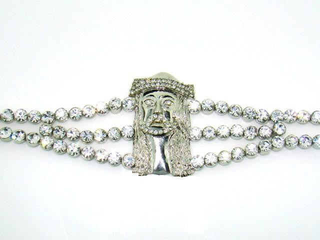 Sterling Silver overlay Jesus bracelet - FS GIFTS