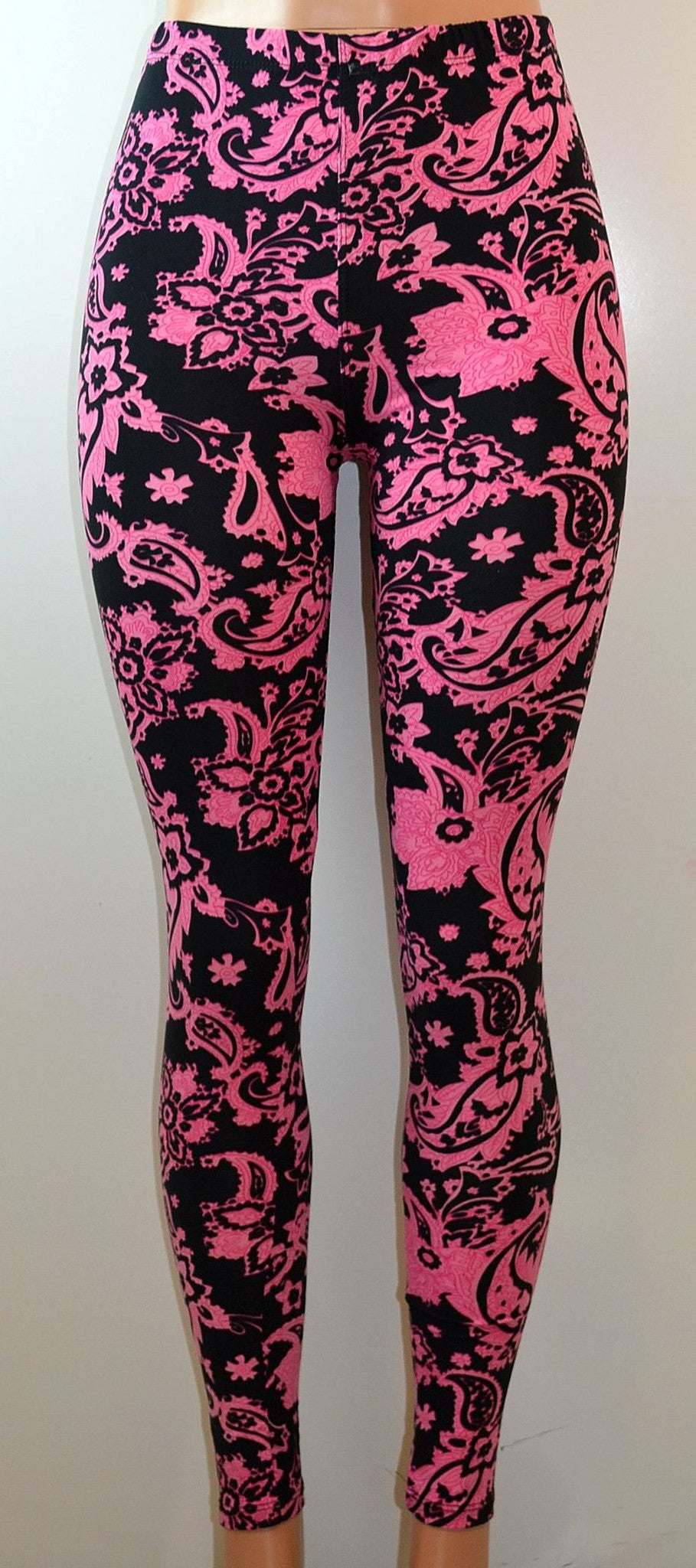 E&K All Over Paisley Print Stretch Leggings, - FS GIFTS