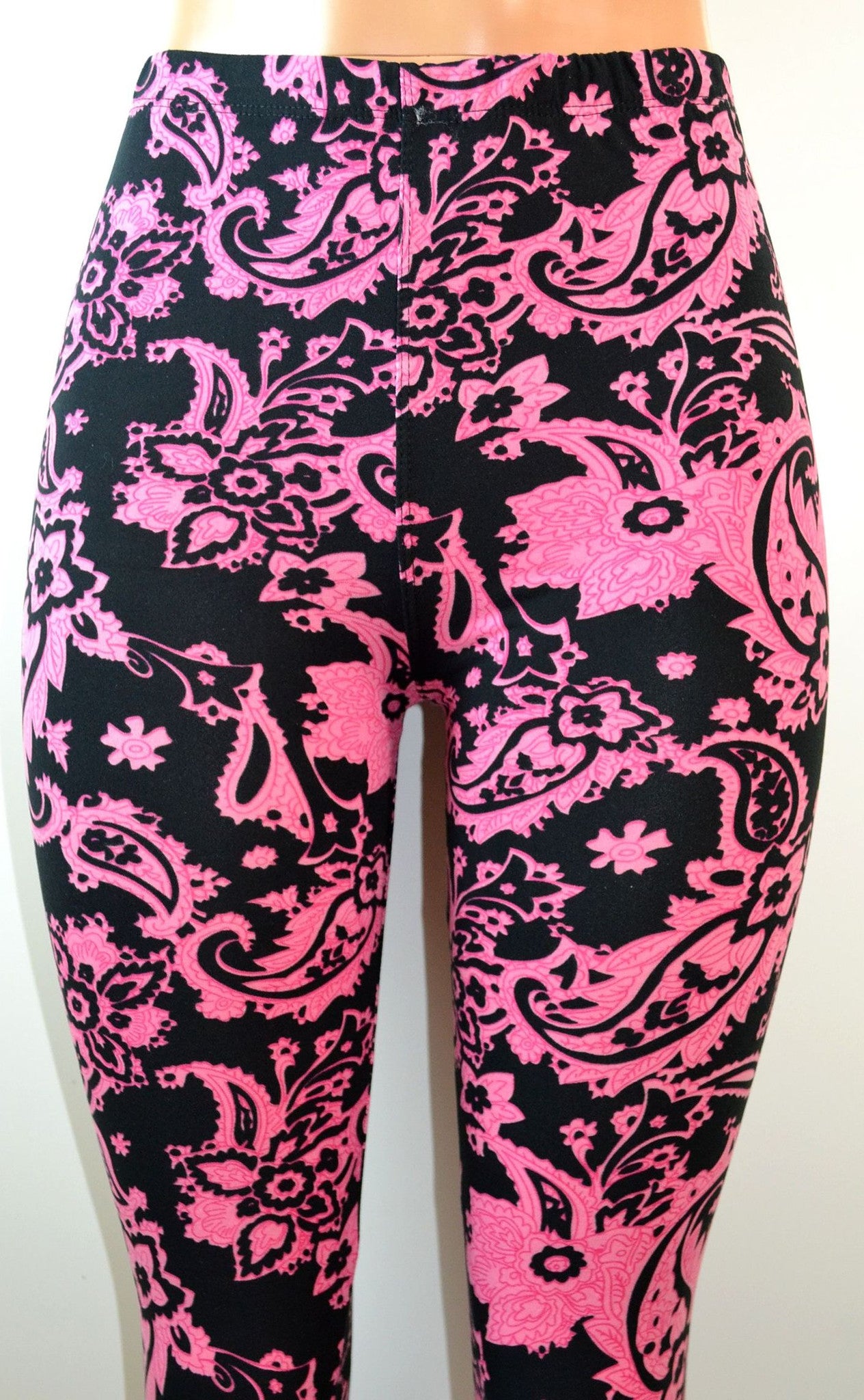 E&K All Over Paisley Print Stretch Leggings, - FS GIFTS