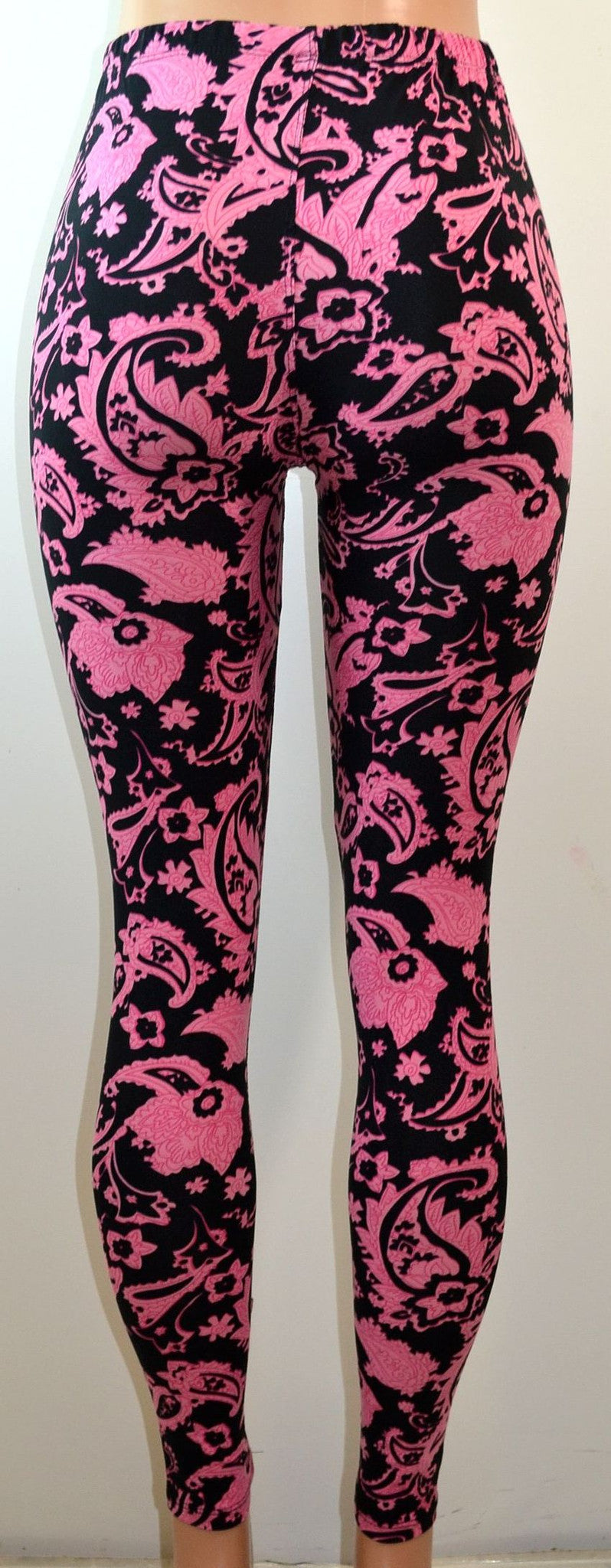 E&K All Over Paisley Print Stretch Leggings, - FS GIFTS