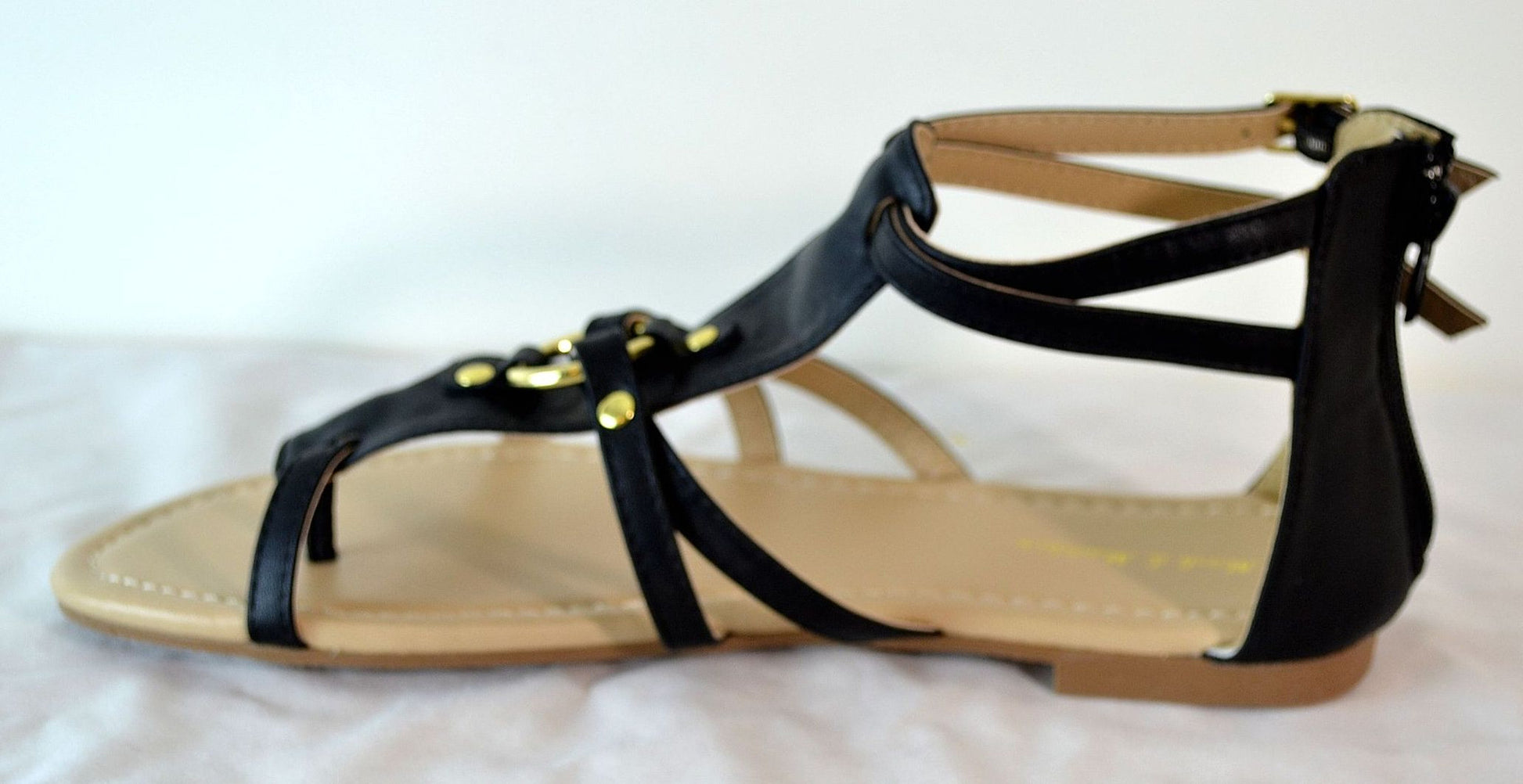 Mark and Maddux Black Multi Strap Sandal | Bishop-04 - FS GIFTS