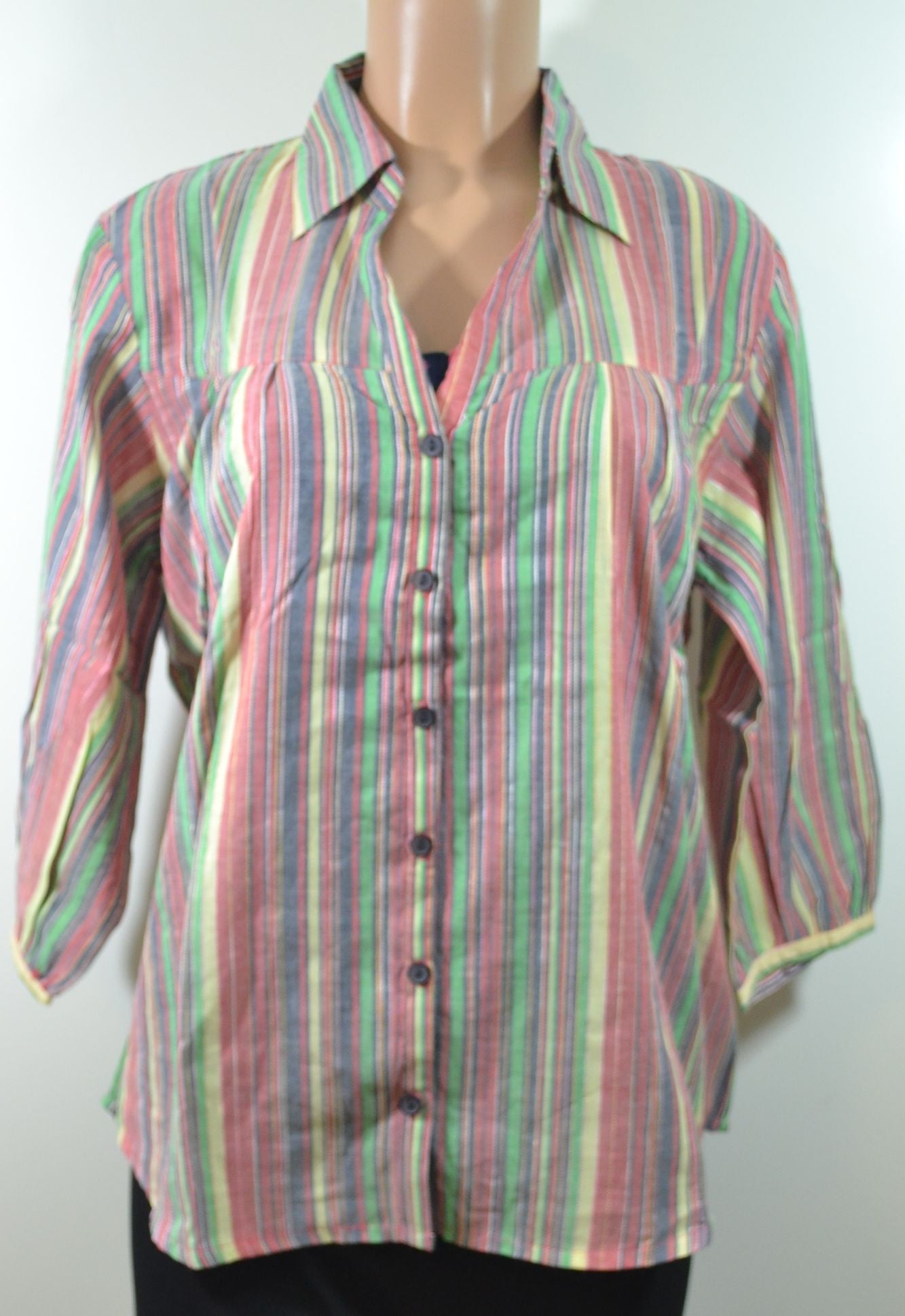 DressBarn Women's Plus Size Striped Shirt 2 PCS-SET With TANK TOP - FS GIFTS