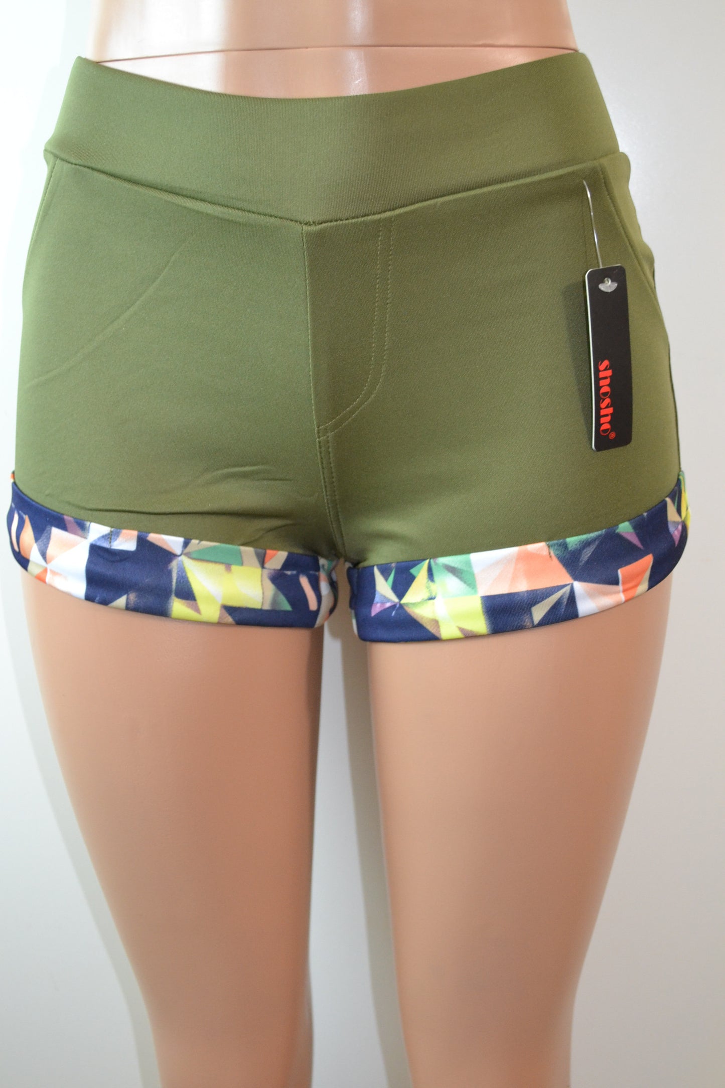 Shosho Womens Solid Color Scuba Shorts - FS GIFTS