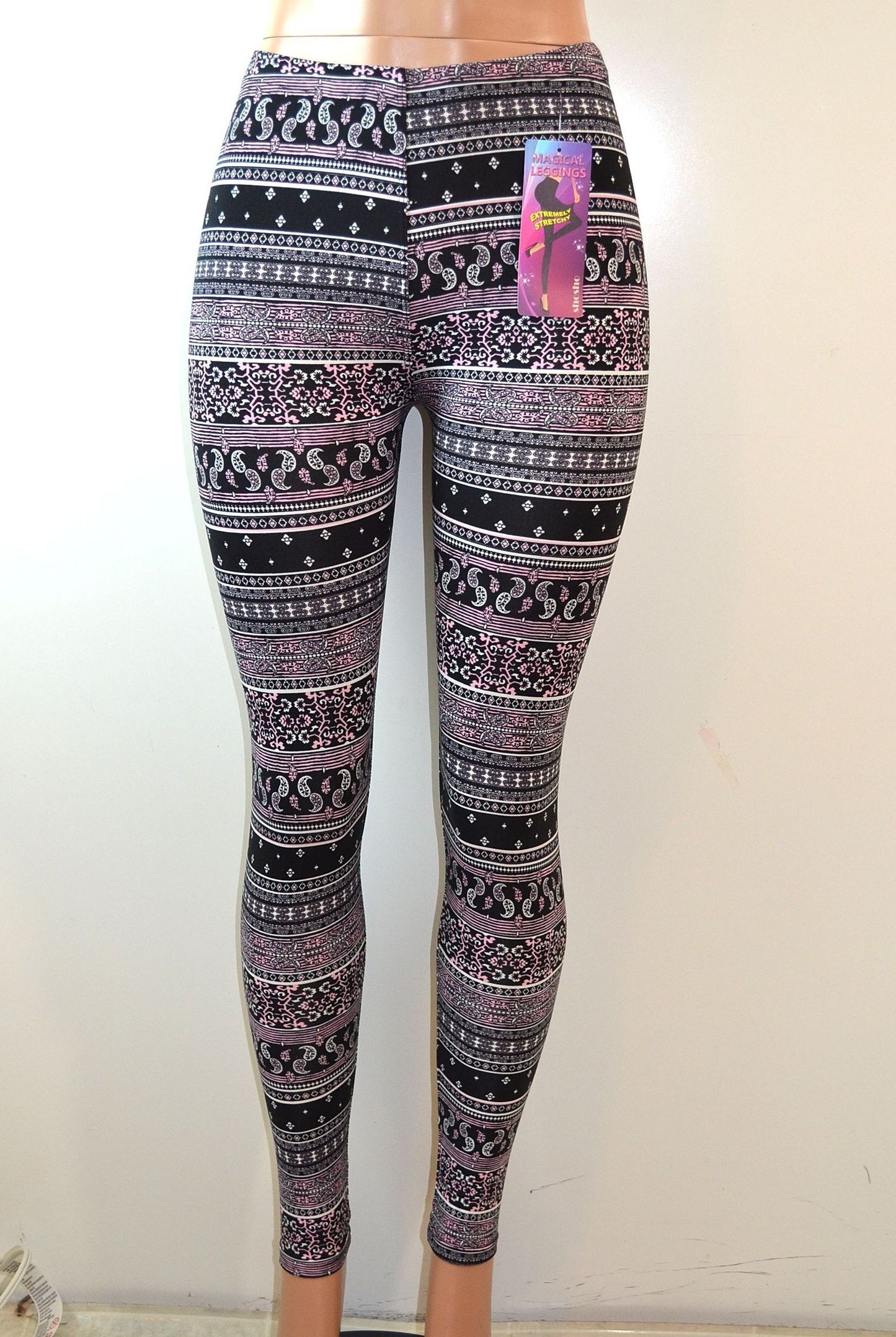 Shosho Womens Aztec Paisley Print Leggings - FS GIFTS