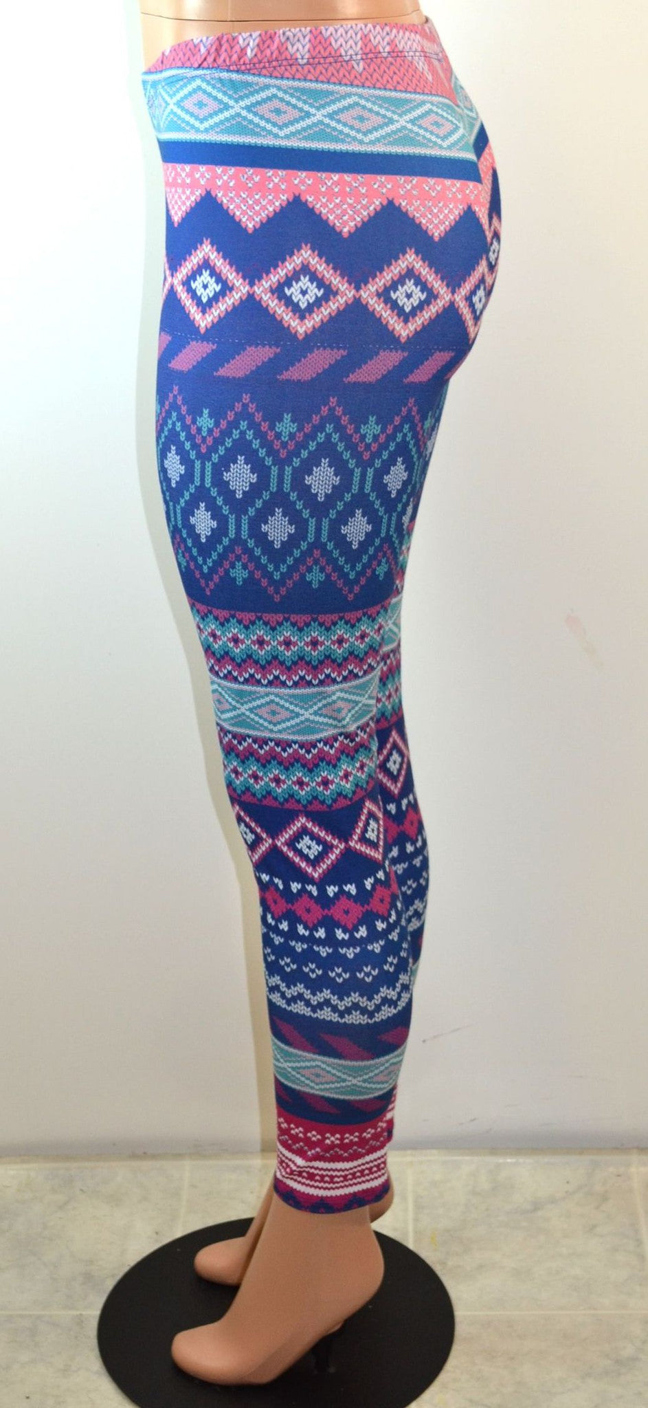 Soulmate Geo Print Leggings Blue - FS GIFTS