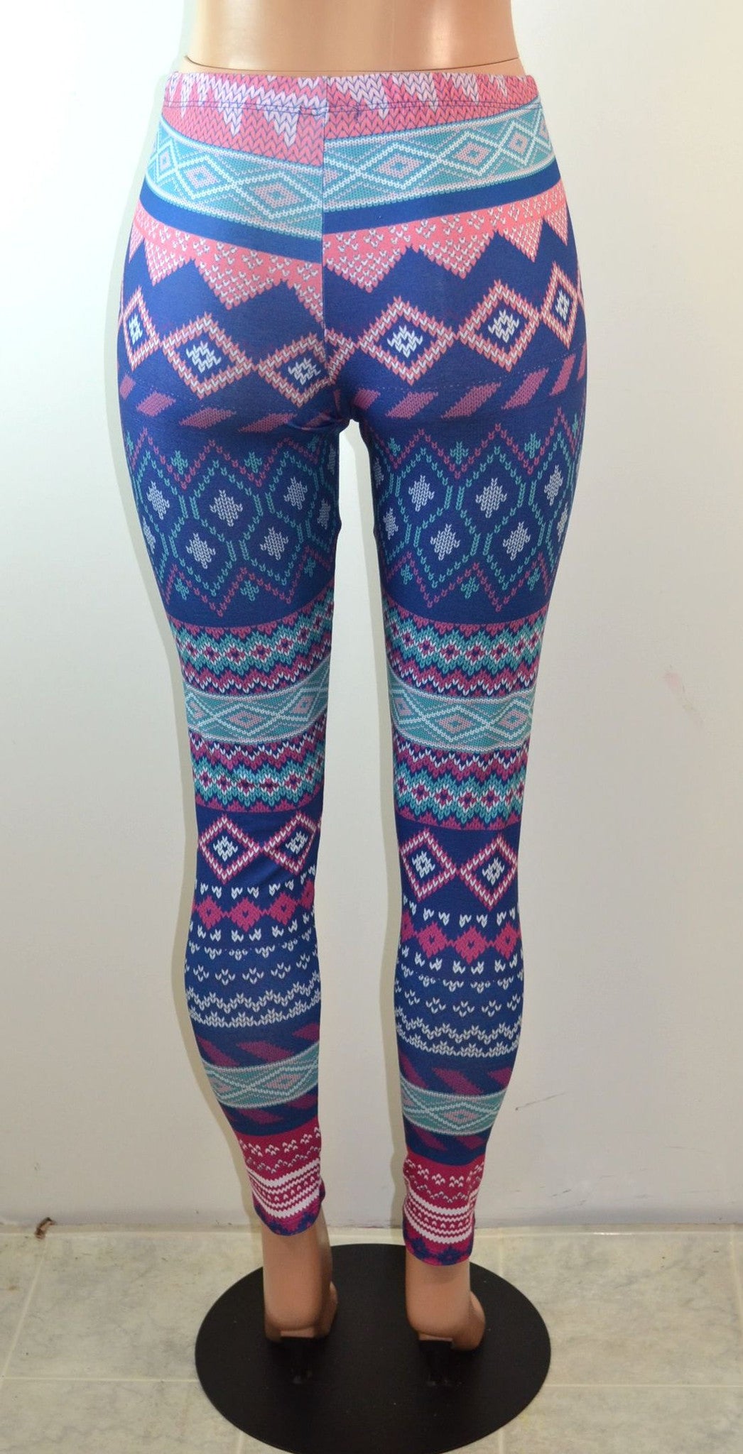 Soulmate Geo Print Leggings Blue - FS GIFTS