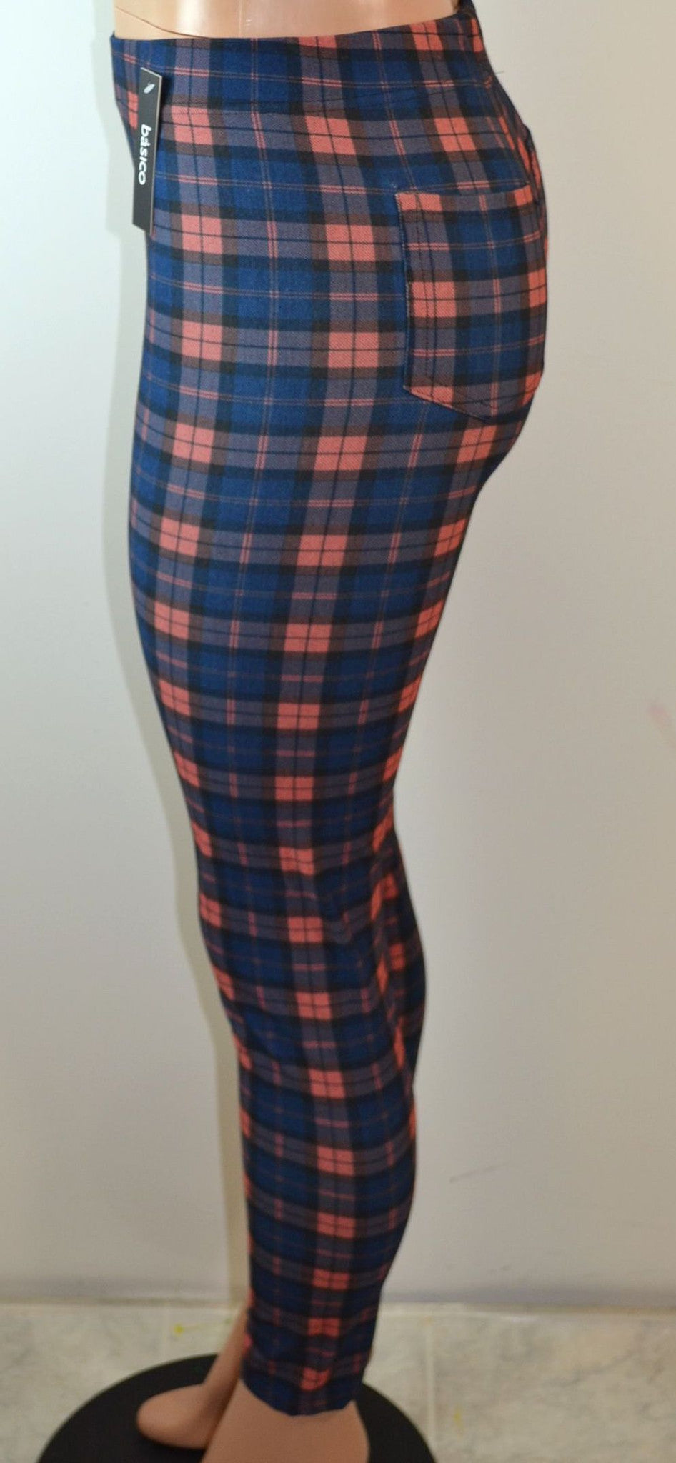 Baslco All Over Plaid Print High Waist Leggings - FS GIFTS