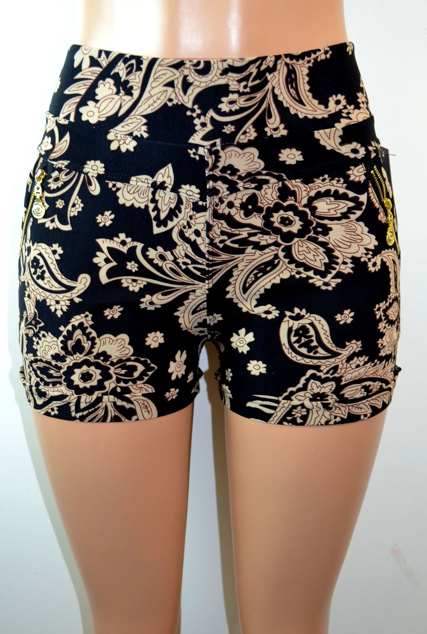 Soho Girls  Thick Waistband Paisley Print Shorts - FS GIFTS