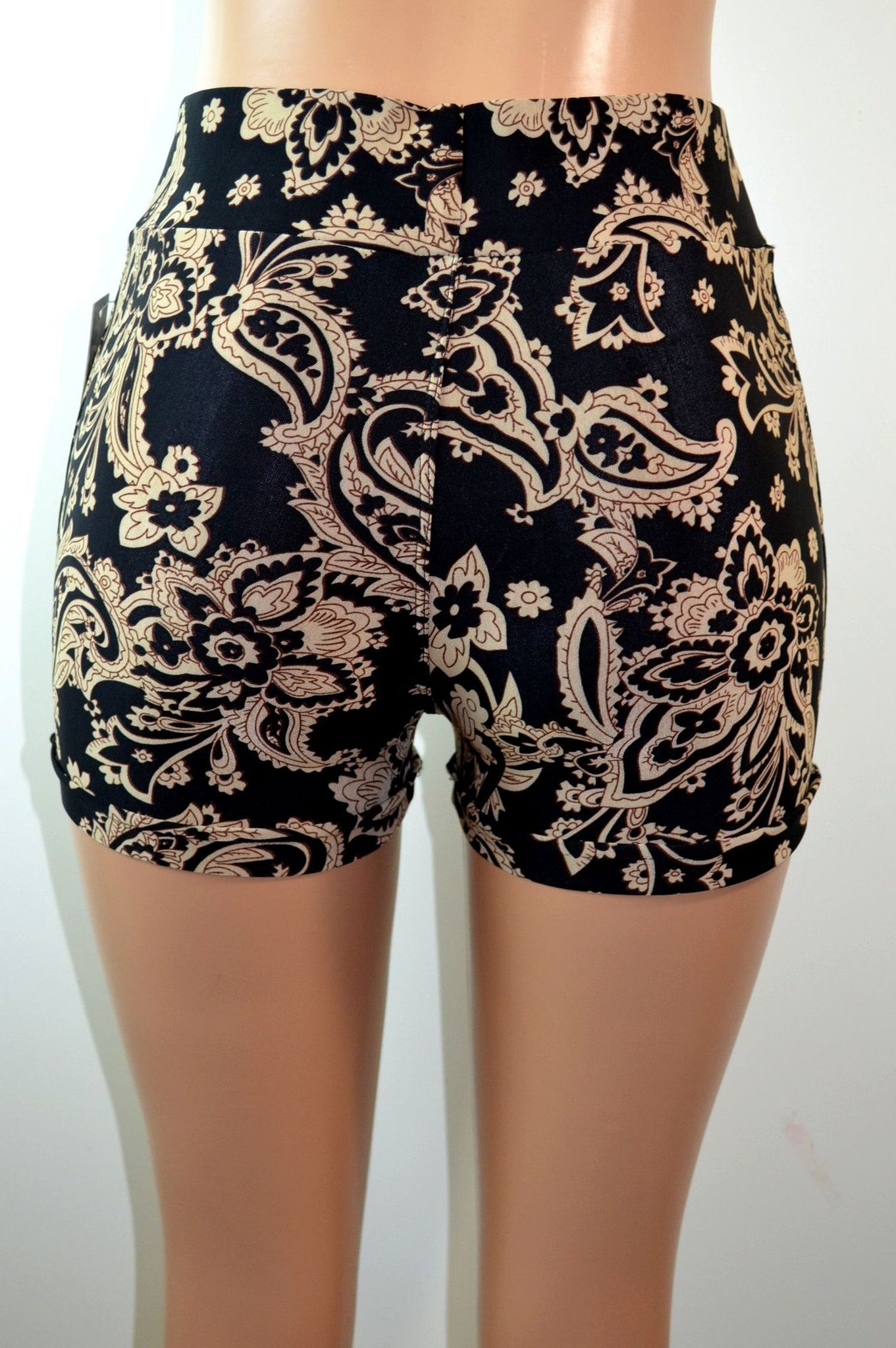 Soho Girls  Thick Waistband Paisley Print Shorts - FS GIFTS