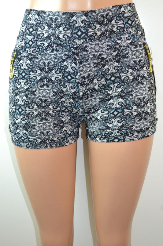 Soho Girils  Thick Waistband Geometric Printed Shorts - FS GIFTS