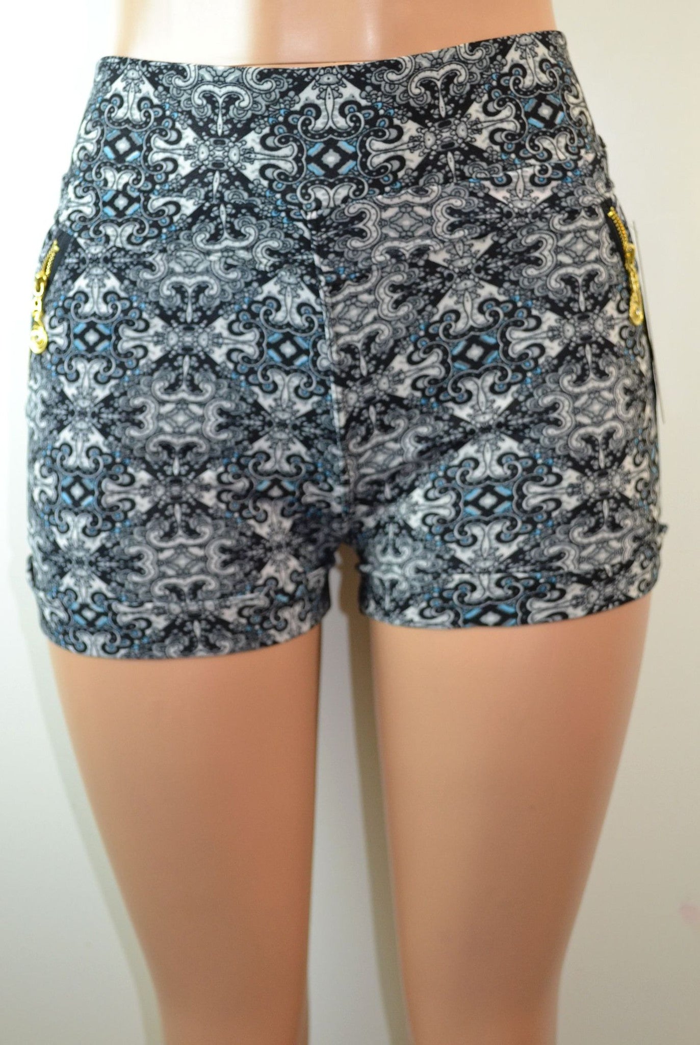 Soho Girils  Thick Waistband Geometric Printed Shorts - FS GIFTS