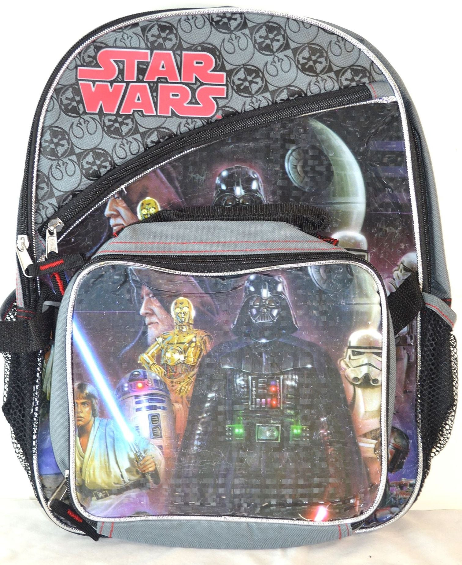 Licensed Start Wars Backpack & Detachable Lunch Tote - FS GIFTS