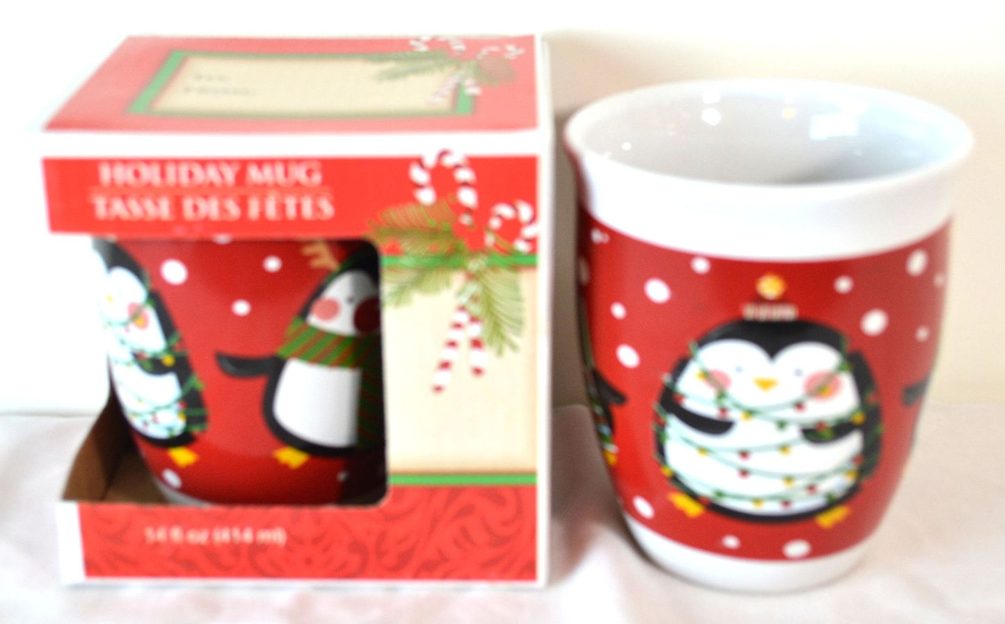 Christmas Holiday Gift-Boxed Stoneware Mugs, 14 oz. - FS GIFTS