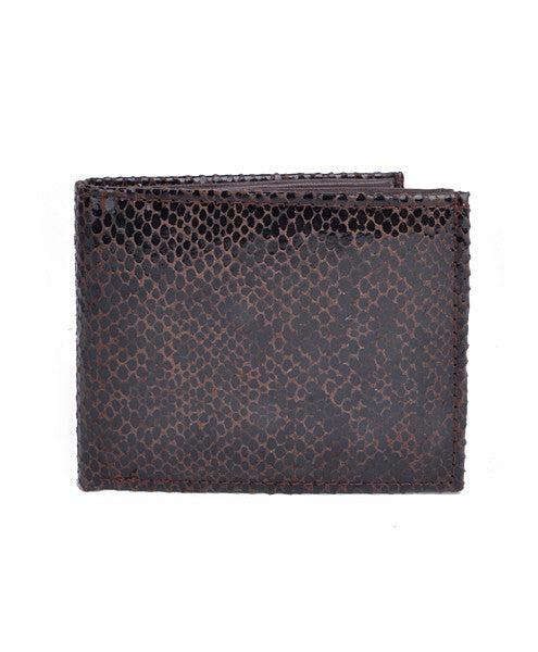 Umo Lorrenzo Men Genuine Leather Bi-Fold Wallet Snake Print - FS GIFTS