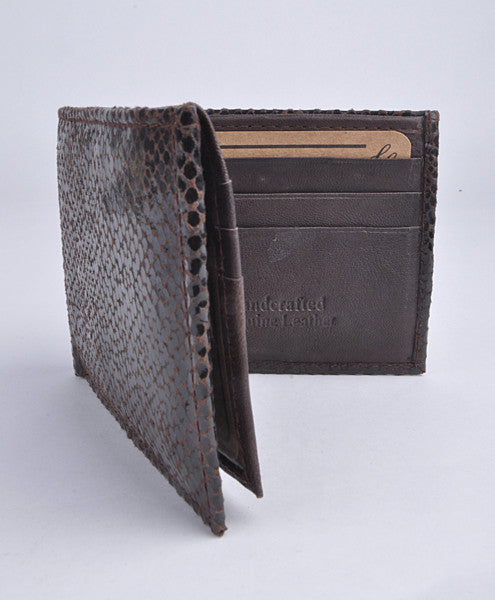 Umo Lorrenzo Men Genuine Leather Bi-Fold Wallet Snake Print - FS GIFTS