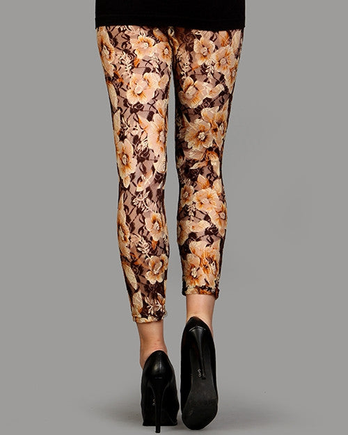 Soho Girls Netted Leggings With Floral Print - FS GIFTS