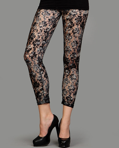 Soho Girls Netted Leggings With Floral Print - FS GIFTS