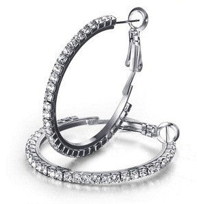 Austrian Crystal Hoop Earrings - FS GIFTS